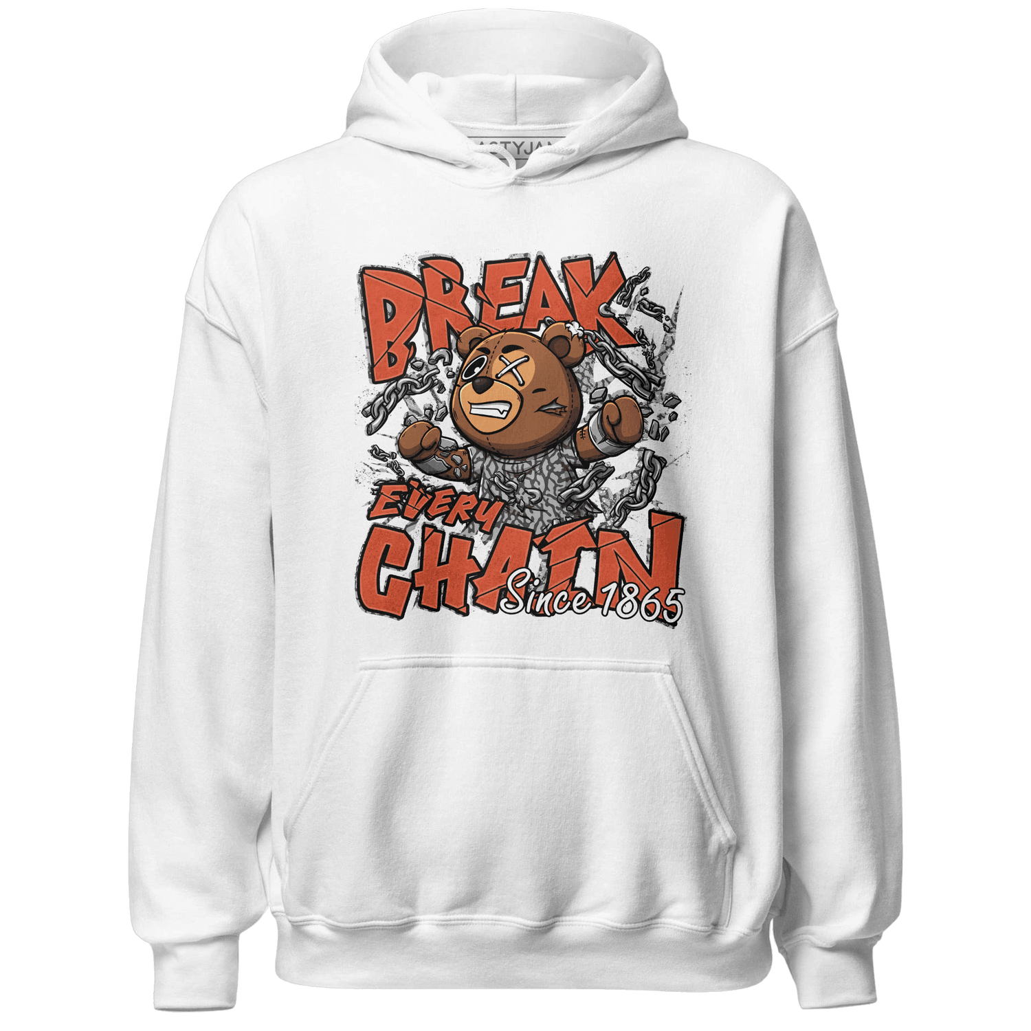 Georgia Peach 3s Hoodie Match BER Break Chain - NastyJamz
