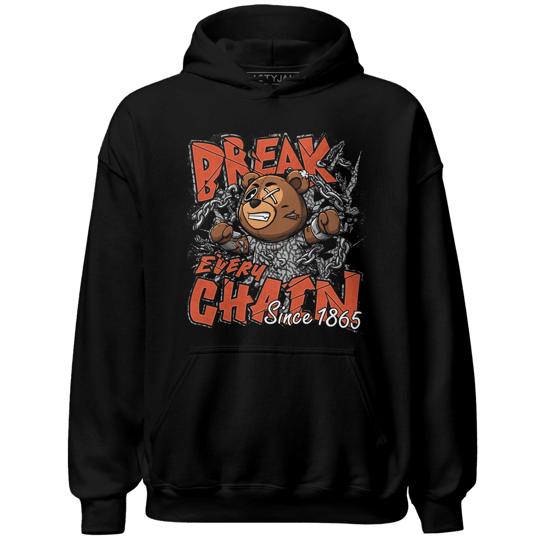 Georgia Peach 3s Hoodie Match BER Break Chain - NastyJamz
