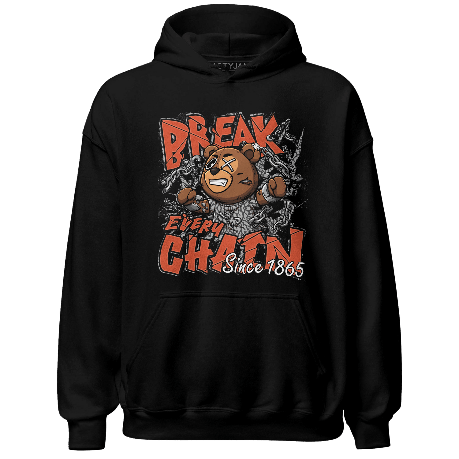 Georgia Peach 3s Hoodie Match BER Break Chain - NastyJamz