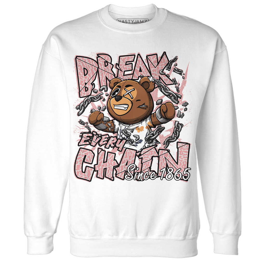 Red Stardust 3s Sweatshirt Match BER Break Chain - NastyJamz
