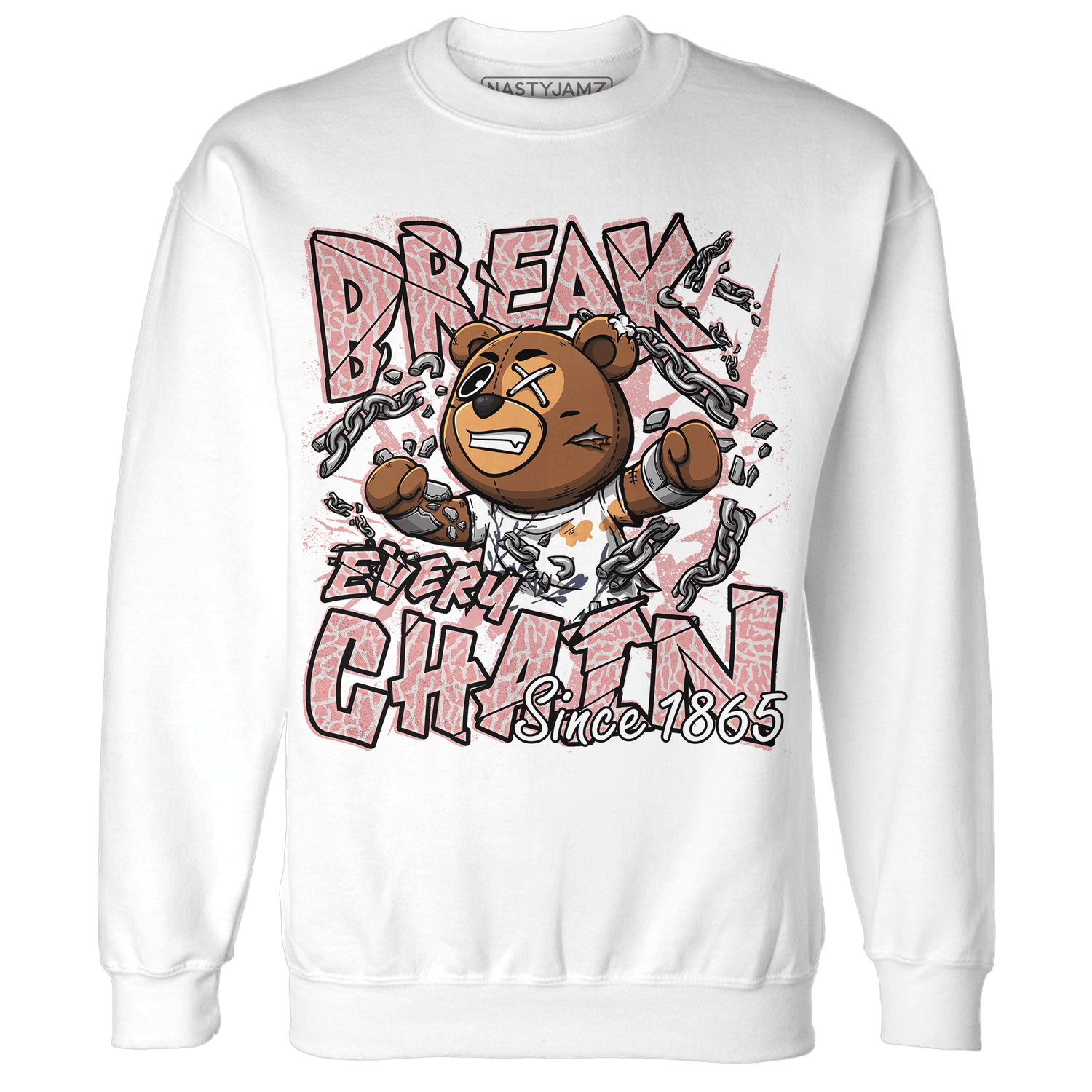 Red Stardust 3s Sweatshirt Match BER Break Chain - NastyJamz