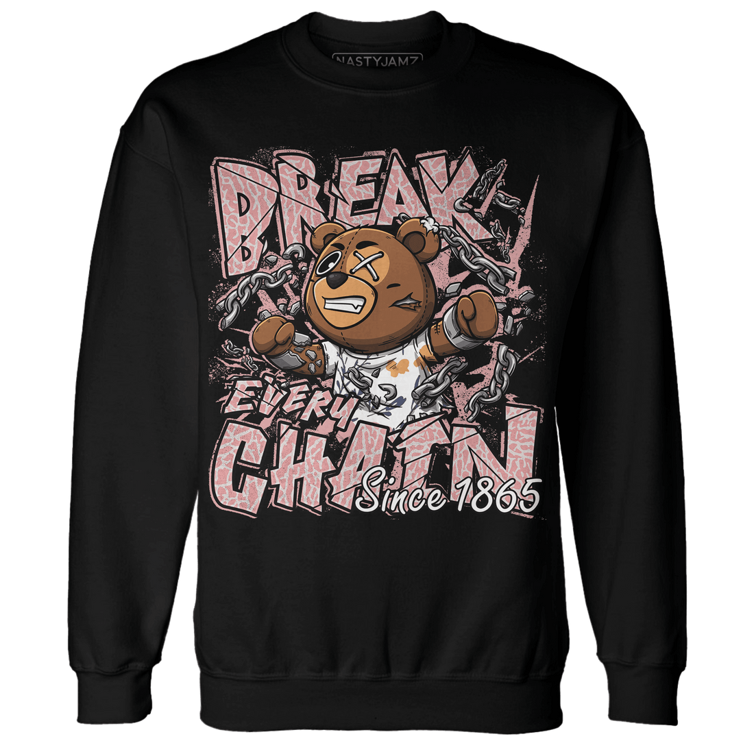 Red Stardust 3s Sweatshirt Match BER Break Chain - NastyJamz