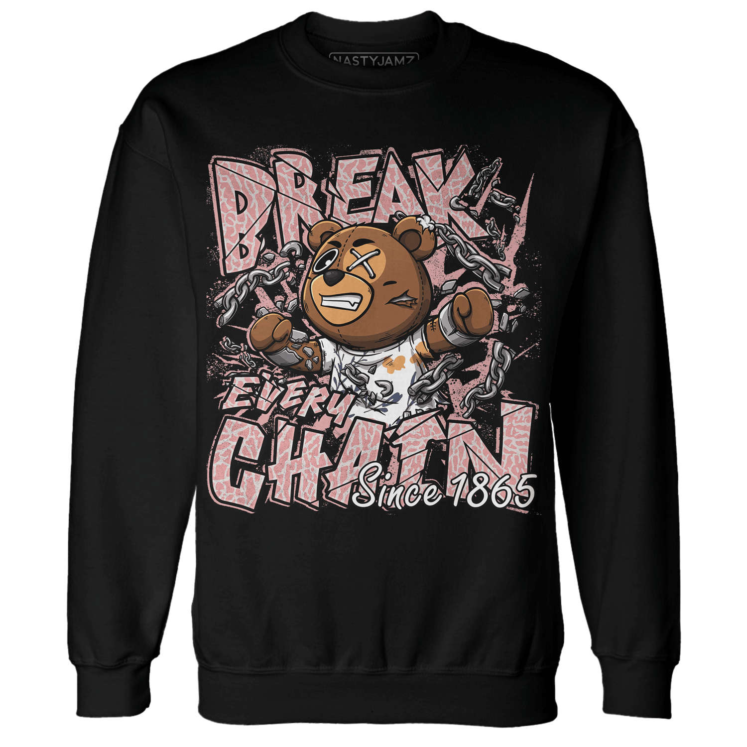 Red Stardust 3s Sweatshirt Match BER Break Chain - NastyJamz