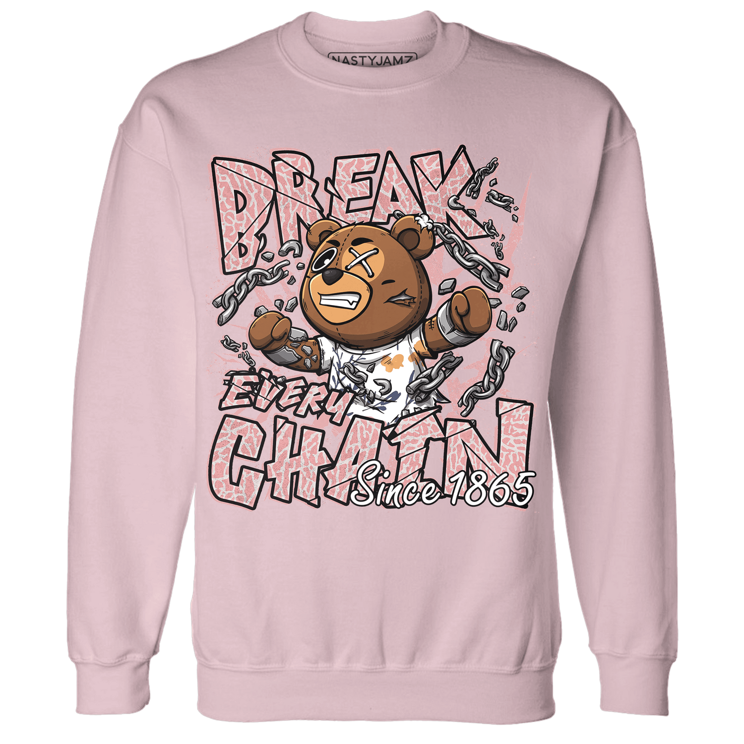 Red Stardust 3s Sweatshirt Match BER Break Chain - NastyJamz