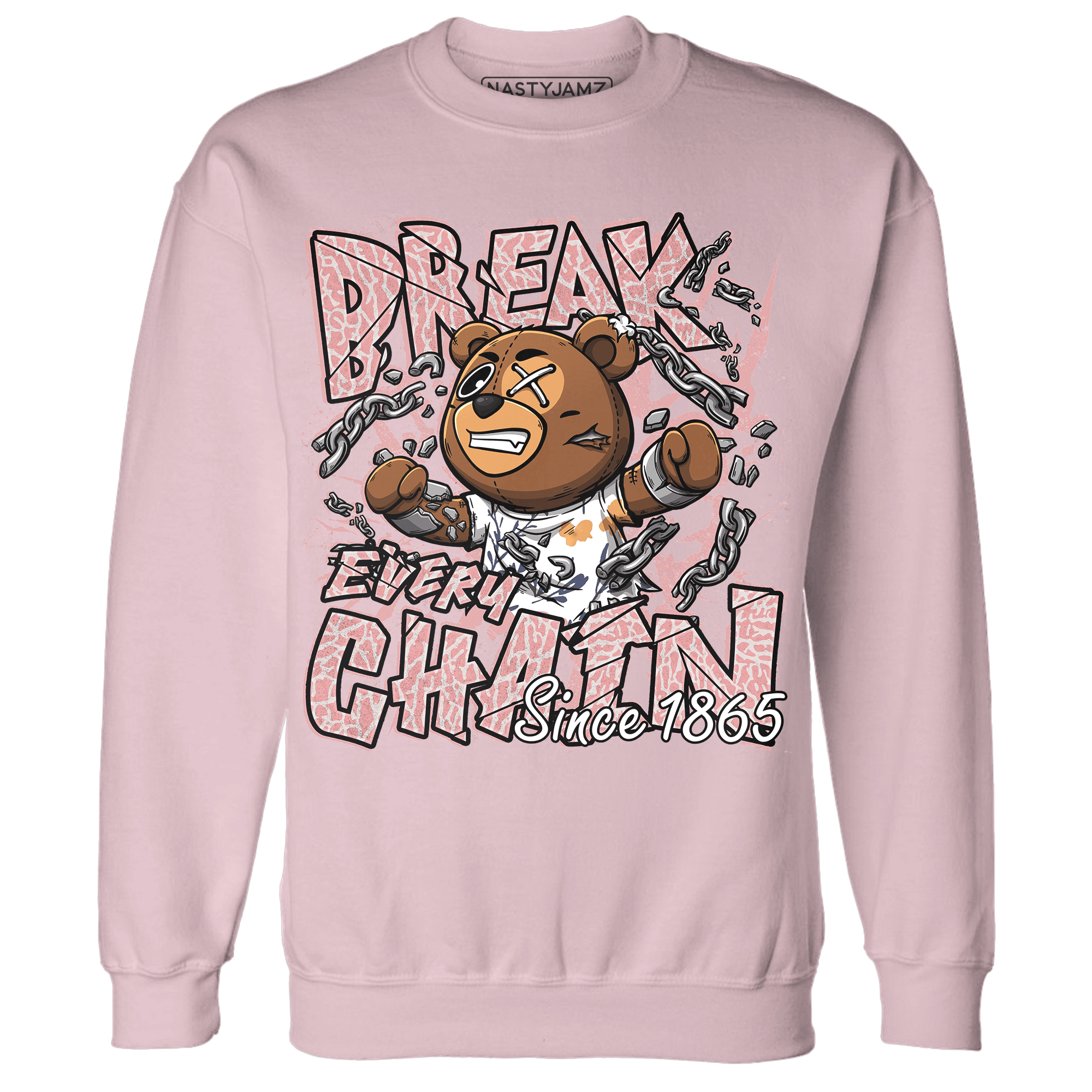Red Stardust 3s Sweatshirt Match BER Break Chain - NastyJamz