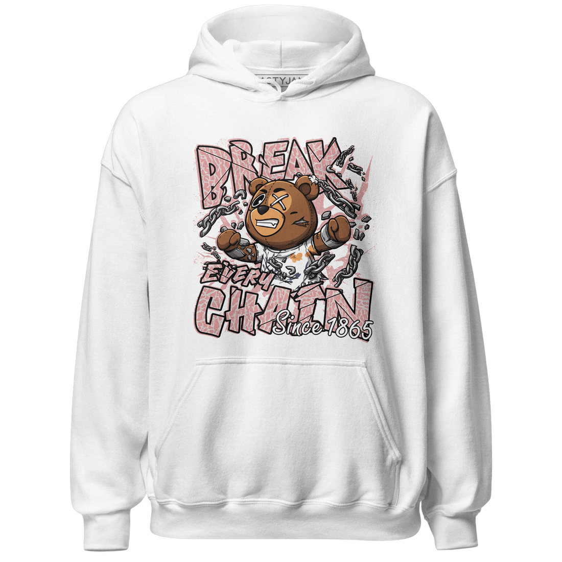 Red Stardust 3s Hoodie Match BER Break Chain - NastyJamz