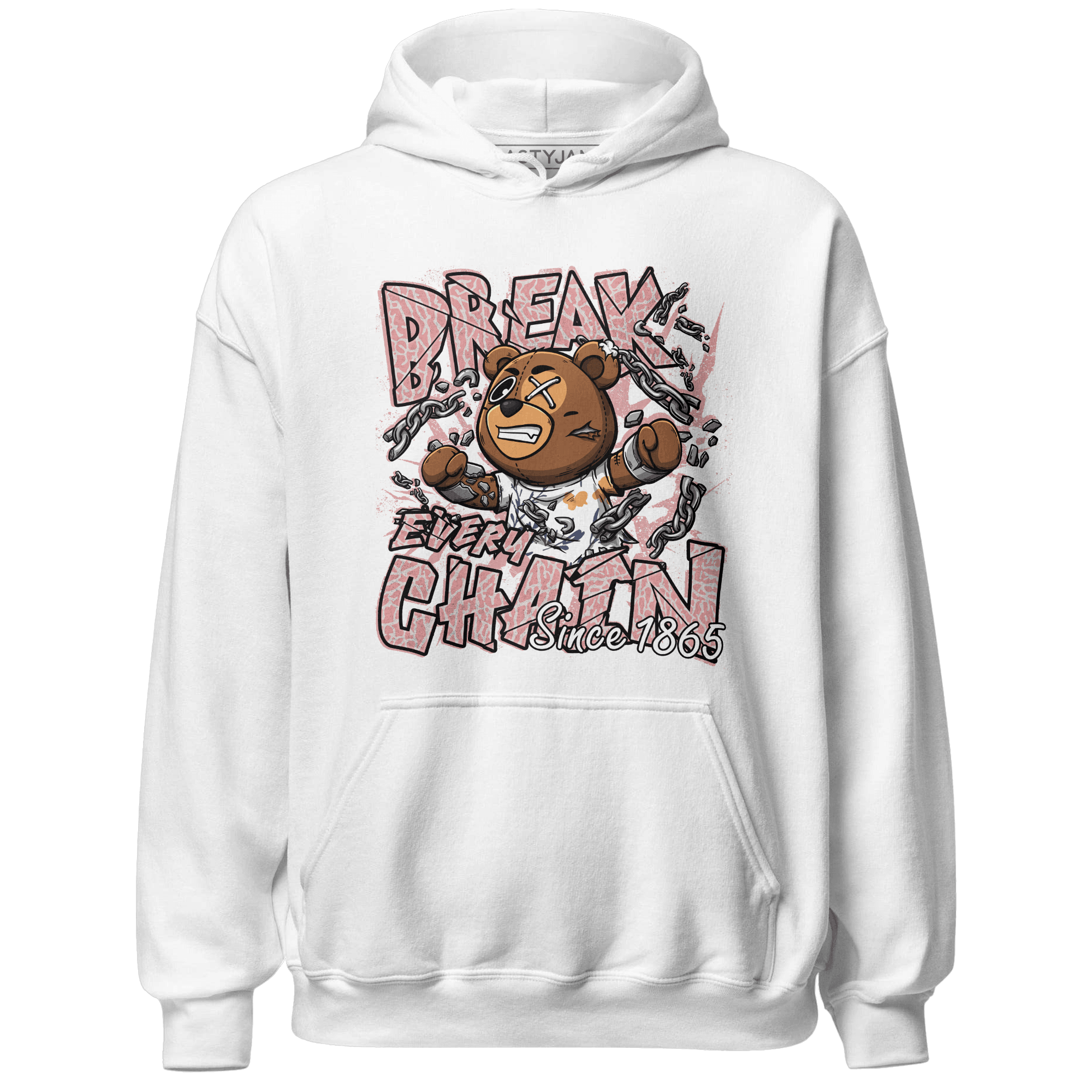 Red Stardust 3s Hoodie Match BER Break Chain - NastyJamz