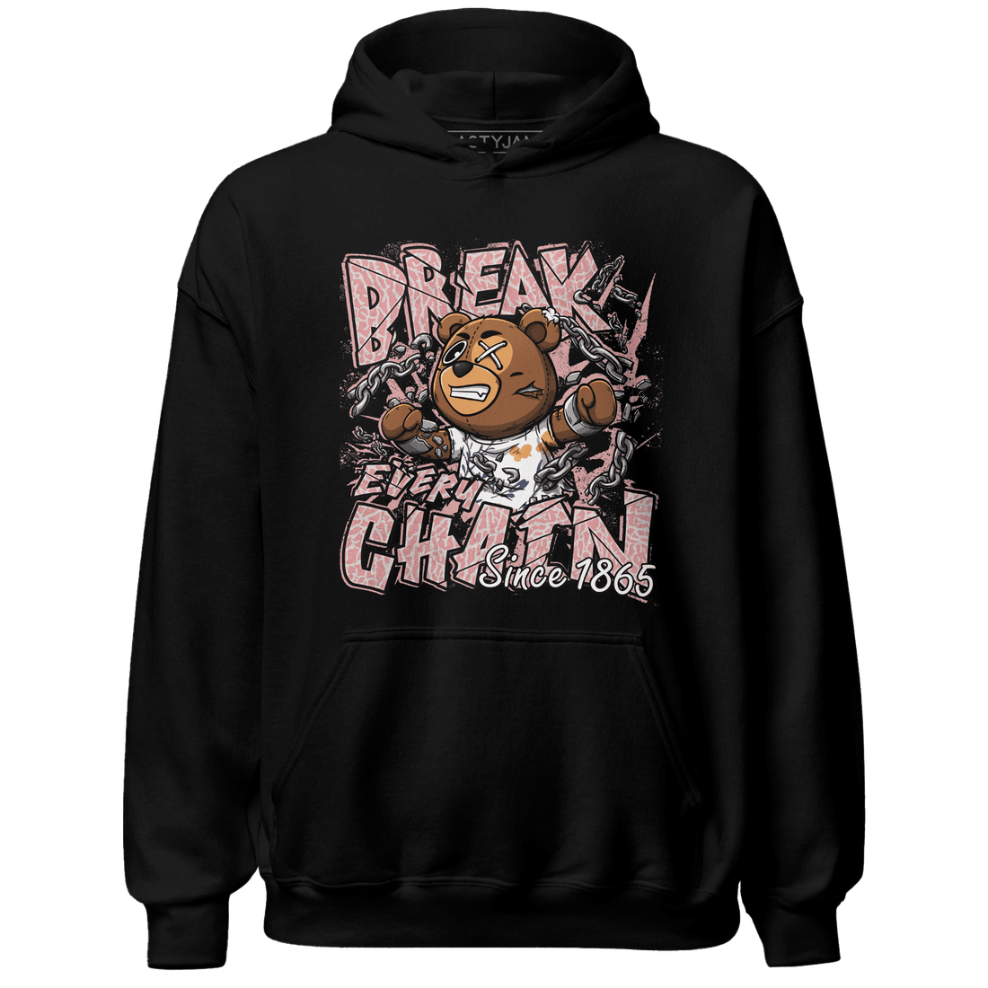 Red Stardust 3s Hoodie Match BER Break Chain - NastyJamz