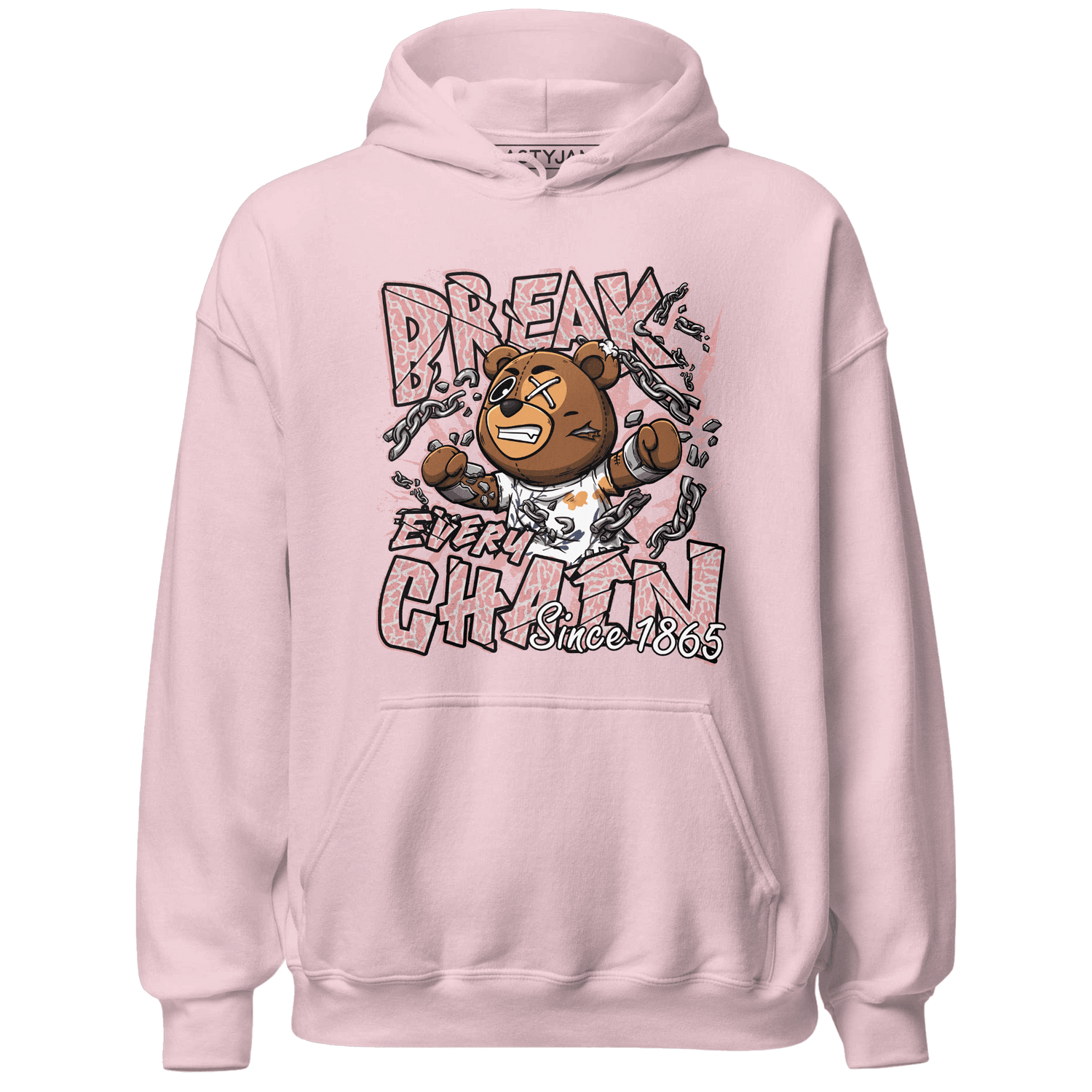 Red Stardust 3s Hoodie Match BER Break Chain - NastyJamz