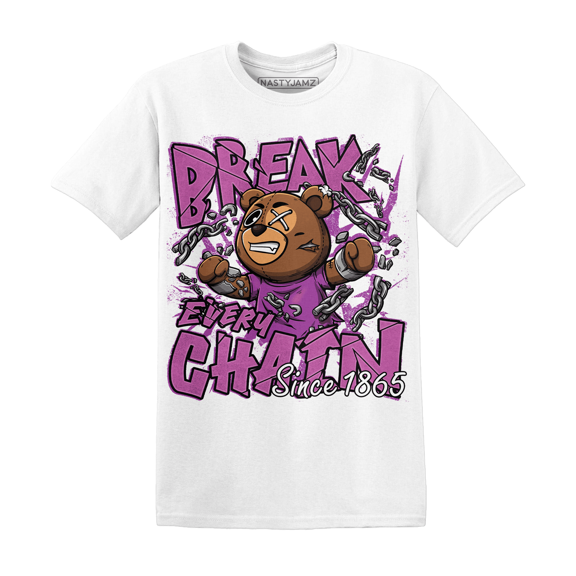 GS Hyper Violet 4s T Shirt BER Break Chain - NastyJamz