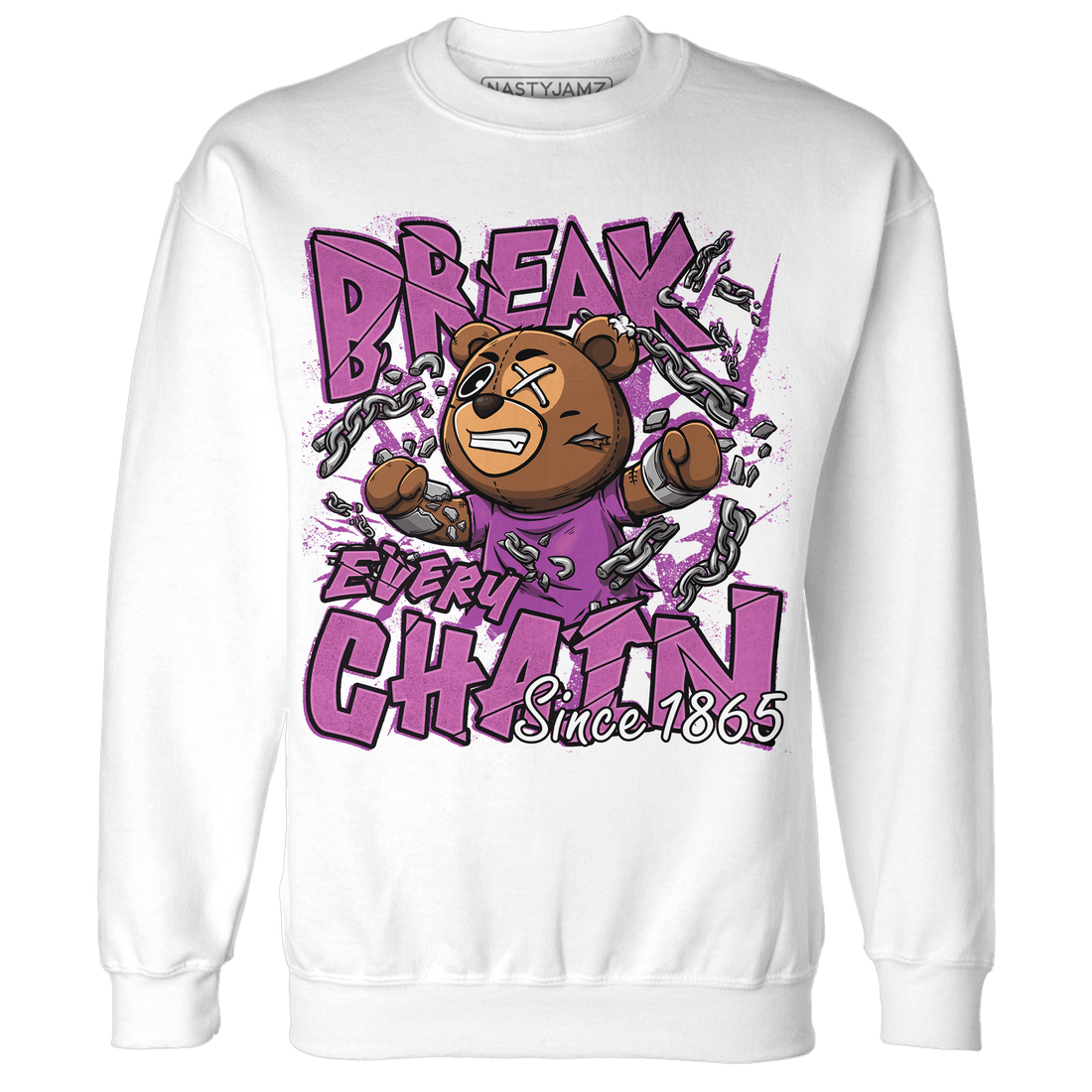 GS Hyper Violet 4s Sweatshirt Match BER Break Chain - NastyJamz