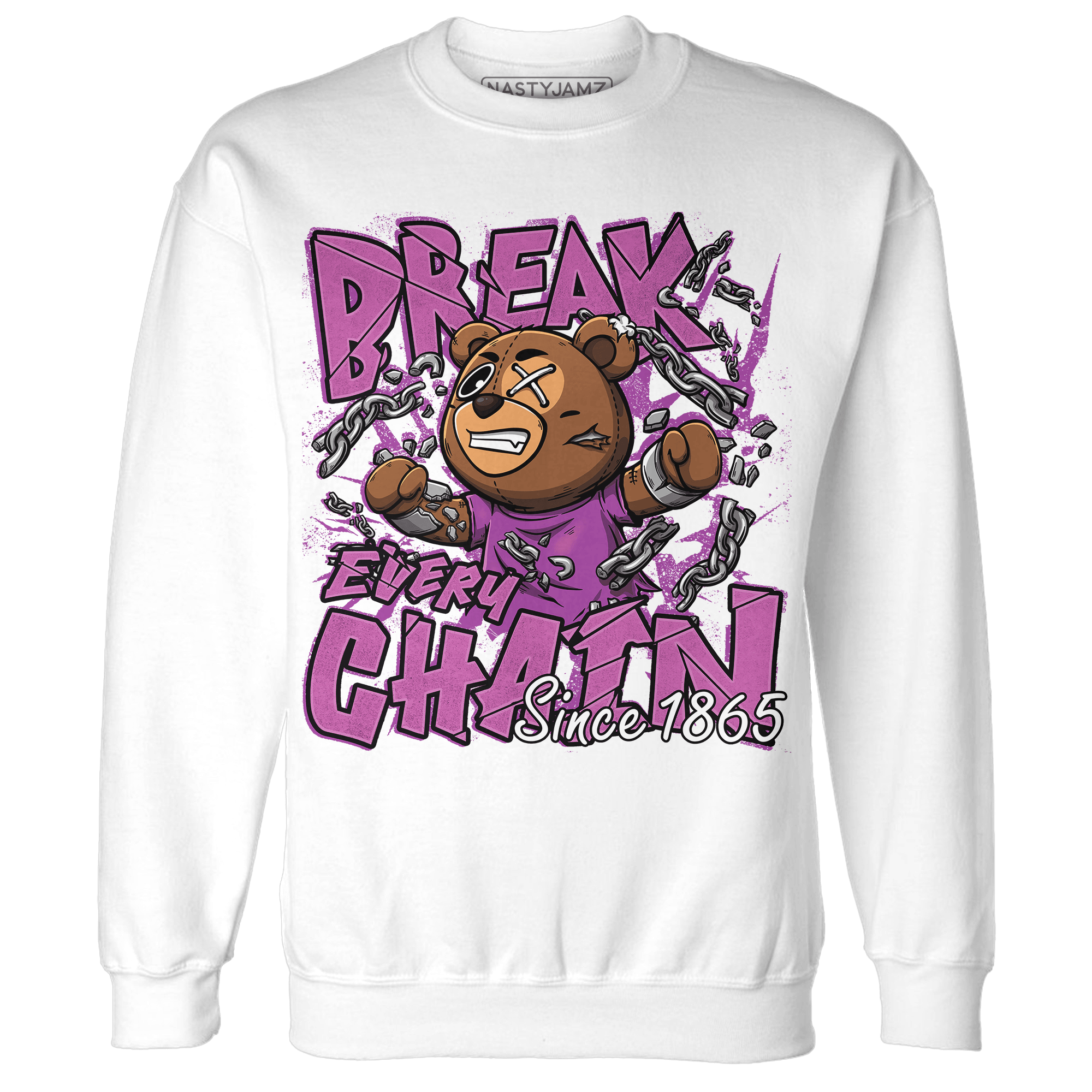 GS Hyper Violet 4s Sweatshirt Match BER Break Chain - NastyJamz