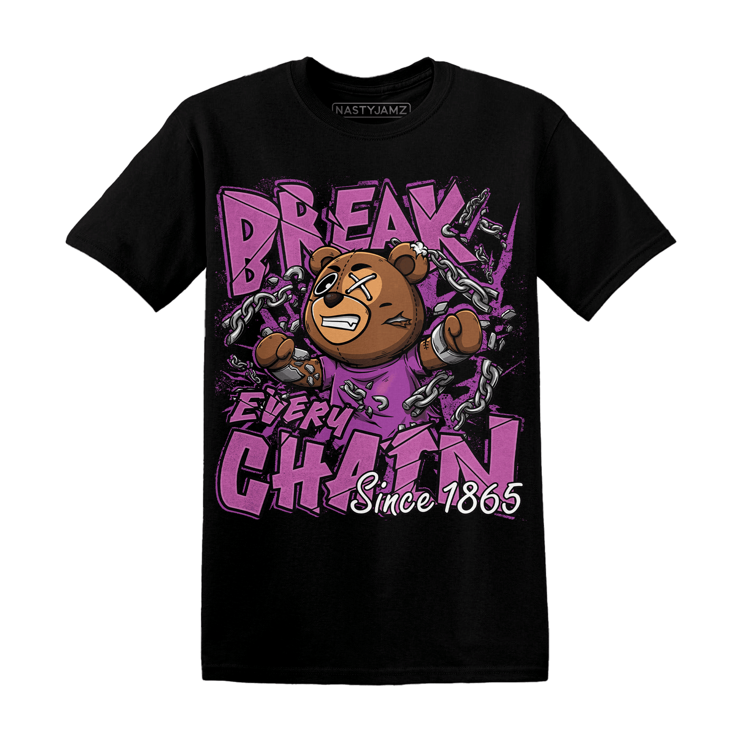 GS Hyper Violet 4s T Shirt BER Break Chain - NastyJamz