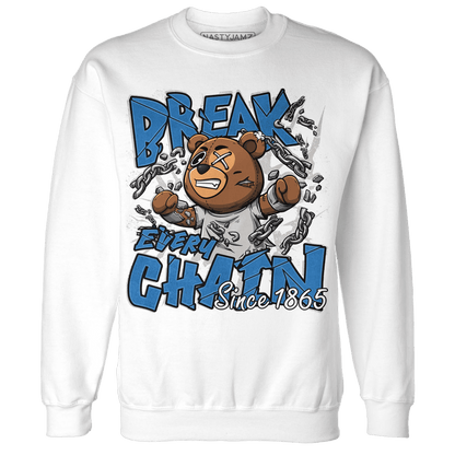 Industrial Blue 4s Sweatshirt Match BER Break Chain - NastyJamz