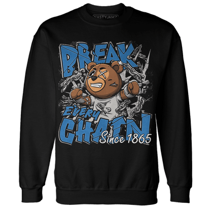 Industrial Blue 4s Sweatshirt Match BER Break Chain - NastyJamz