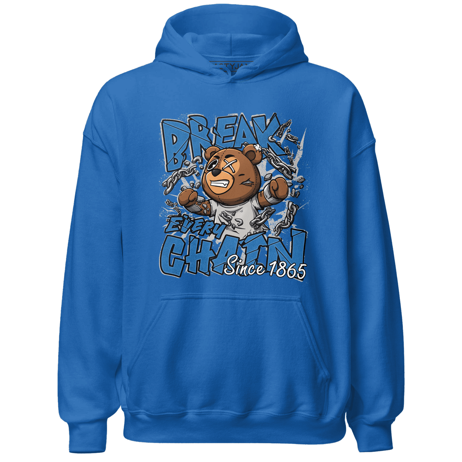 Industrial Blue 4s Hoodie Match BER Break Chain - NastyJamz