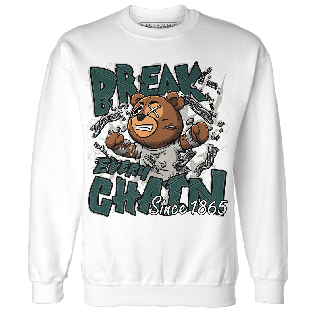 Oxidized Green 4s Sweatshirt Match BER Break Chain - NastyJamz