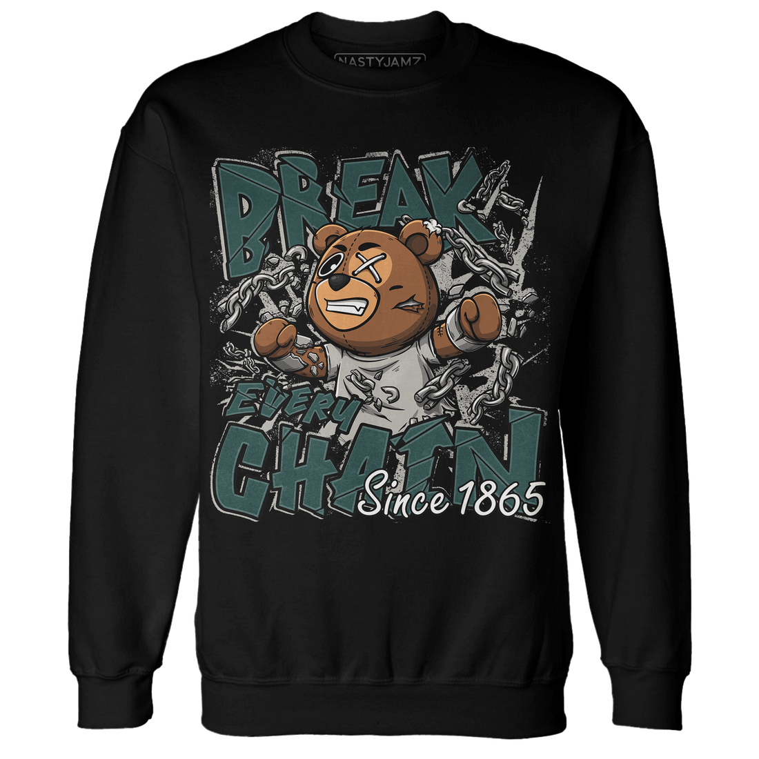 Oxidized Green 4s Sweatshirt Match BER Break Chain - NastyJamz