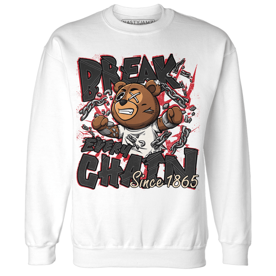 Jumman Jack University Red Sweatshirt Match BER Break Chain - NastyJamz