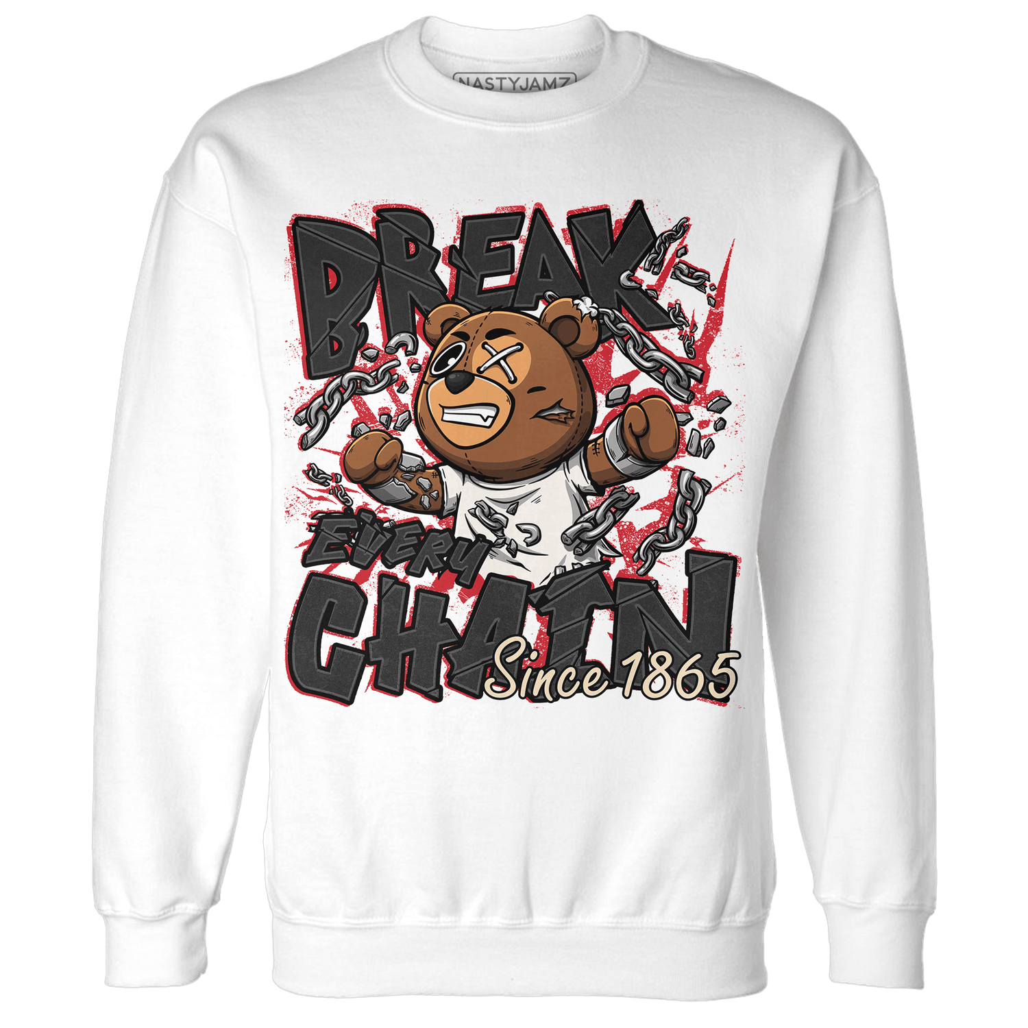 Jumman Jack University Red Sweatshirt Match BER Break Chain - NastyJamz