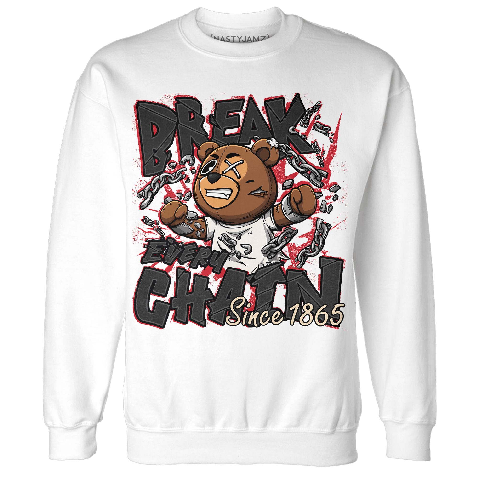 Jumman Jack University Red Sweatshirt Match BER Break Chain - NastyJamz