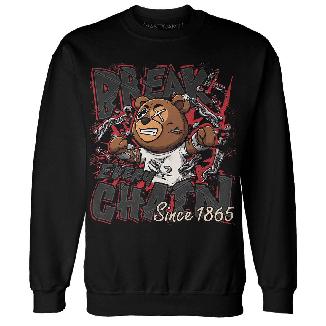 Jumman Jack University Red Sweatshirt Match BER Break Chain - NastyJamz
