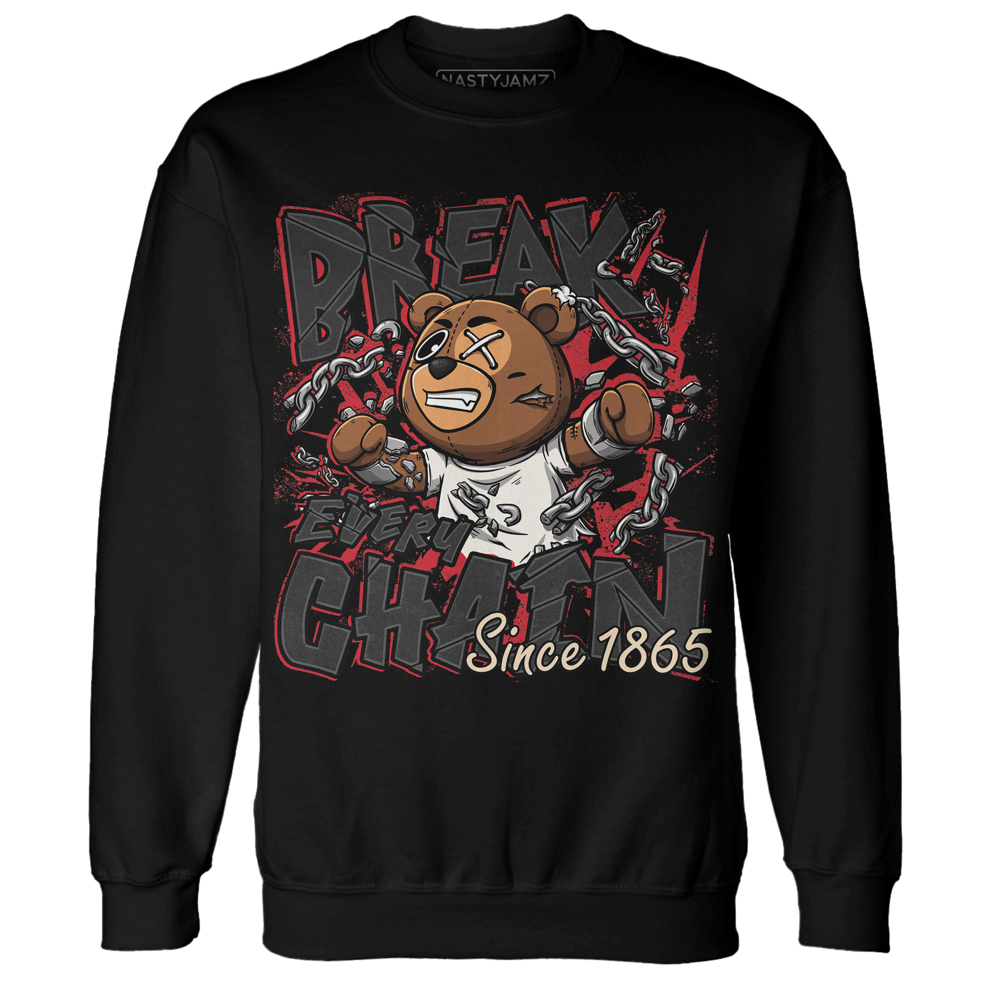 Jumman Jack University Red Sweatshirt Match BER Break Chain - NastyJamz