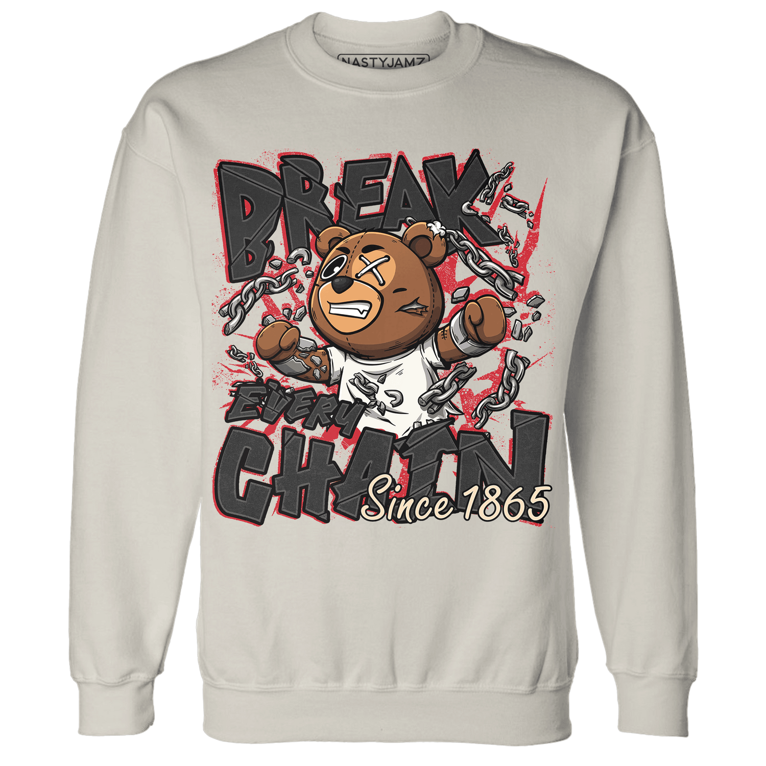 Jumman Jack University Red Sweatshirt Match BER Break Chain - NastyJamz