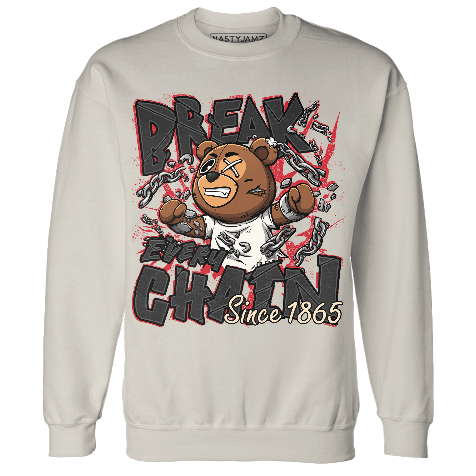 Jumman Jack University Red Sweatshirt Match BER Break Chain - NastyJamz