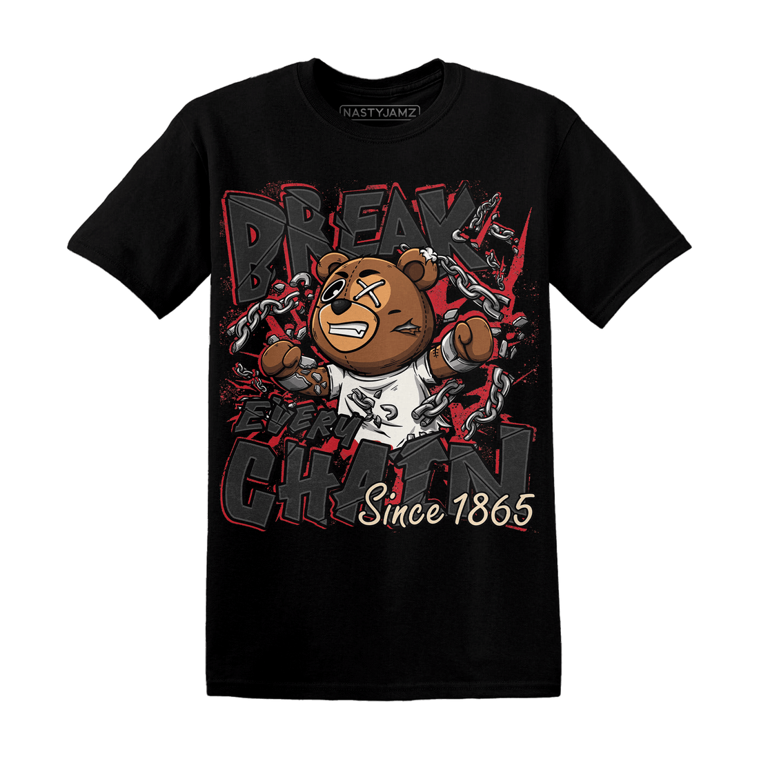 Jumman Jack University Red T Shirt BER Break Chain - NastyJamz