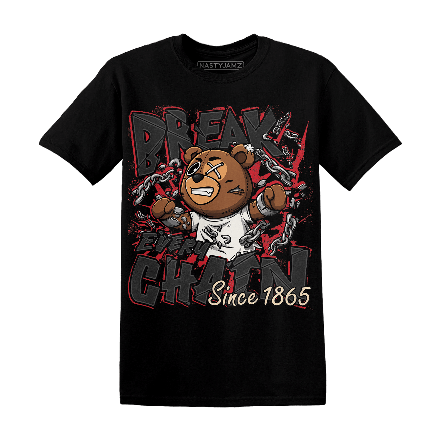 Jumman Jack University Red T Shirt BER Break Chain - NastyJamz