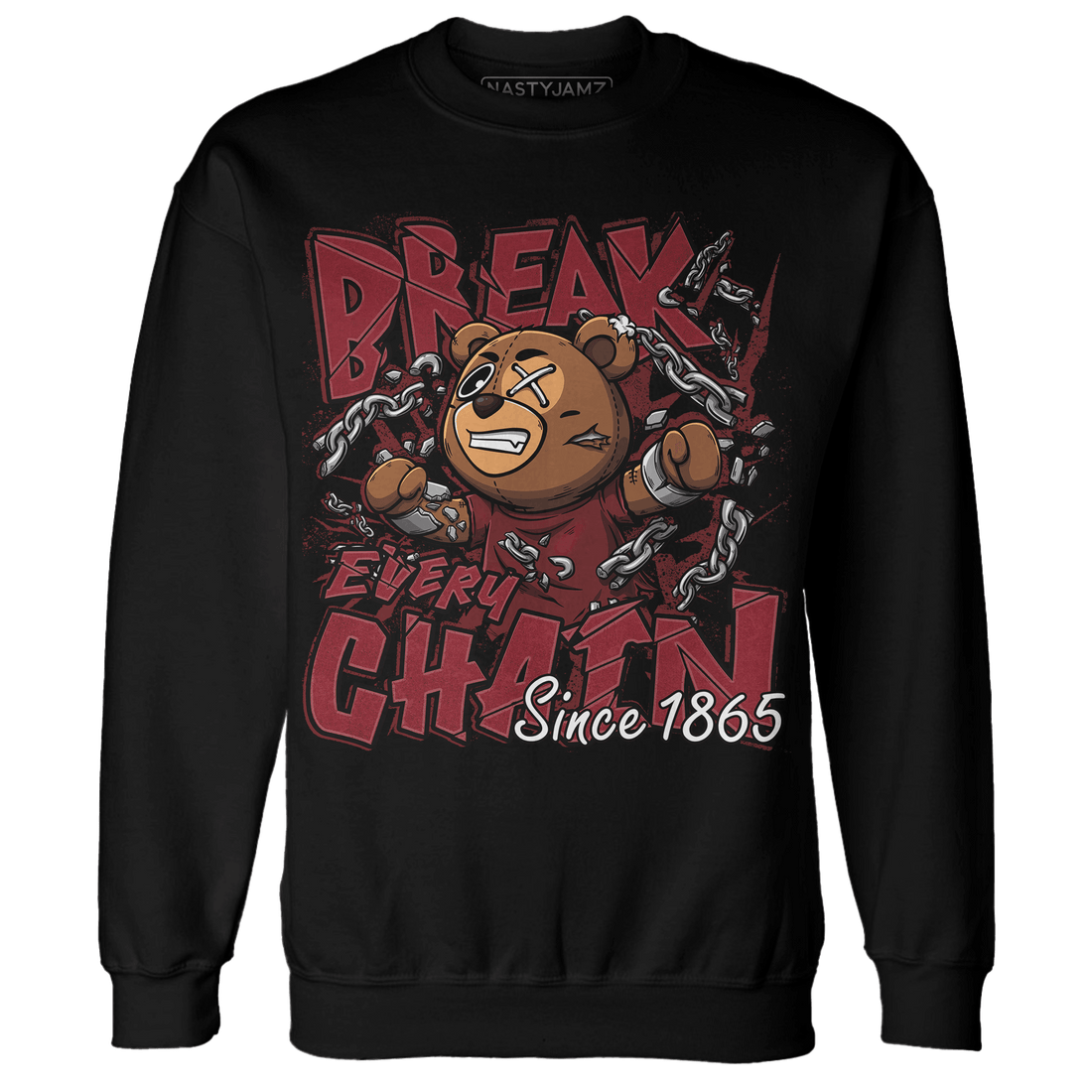 Cherry 12s Sweatshirt Match BER Break Chain - NastyJamz