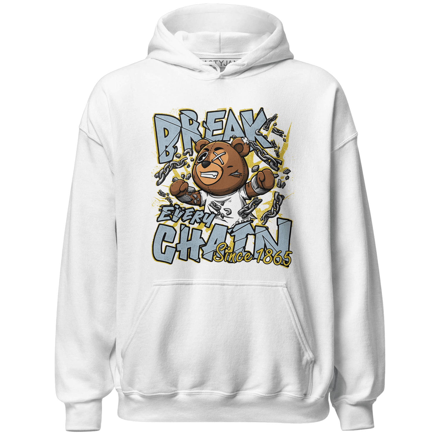 Blue Grey 13s Hoodie Match BER Break Chain - NastyJamz