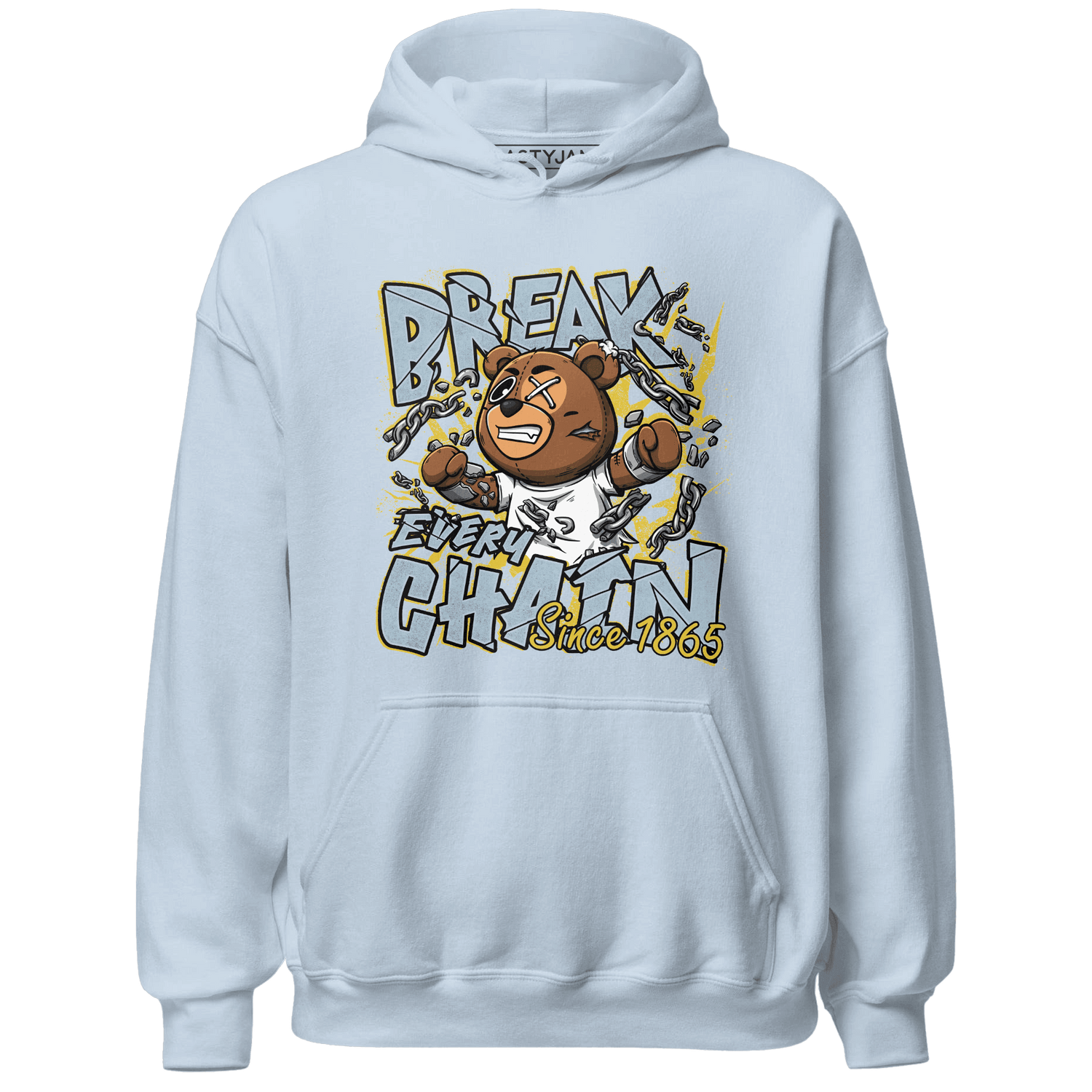 Blue Grey 13s Hoodie Match BER Break Chain - NastyJamz