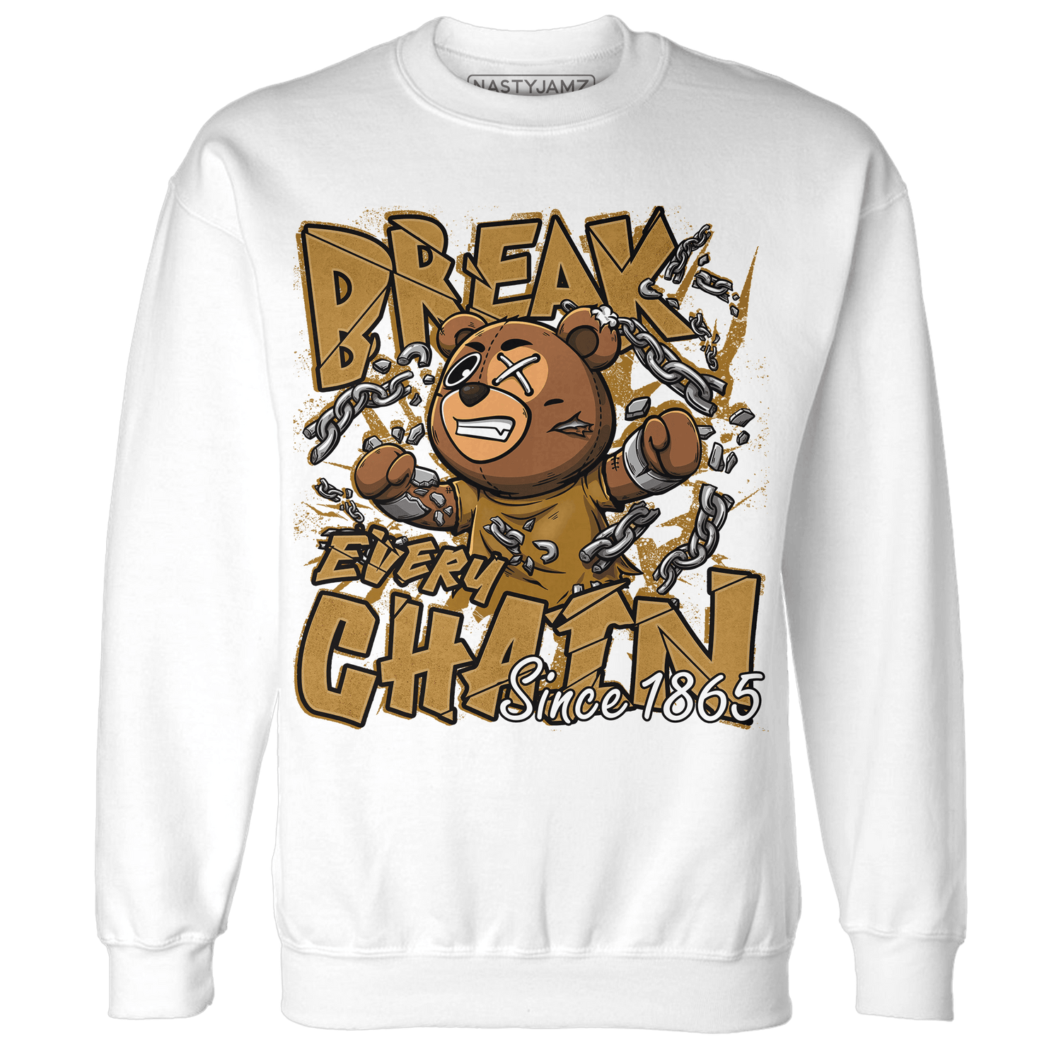 Wheat 13s Sweatshirt Match BER Break Chain - NastyJamz