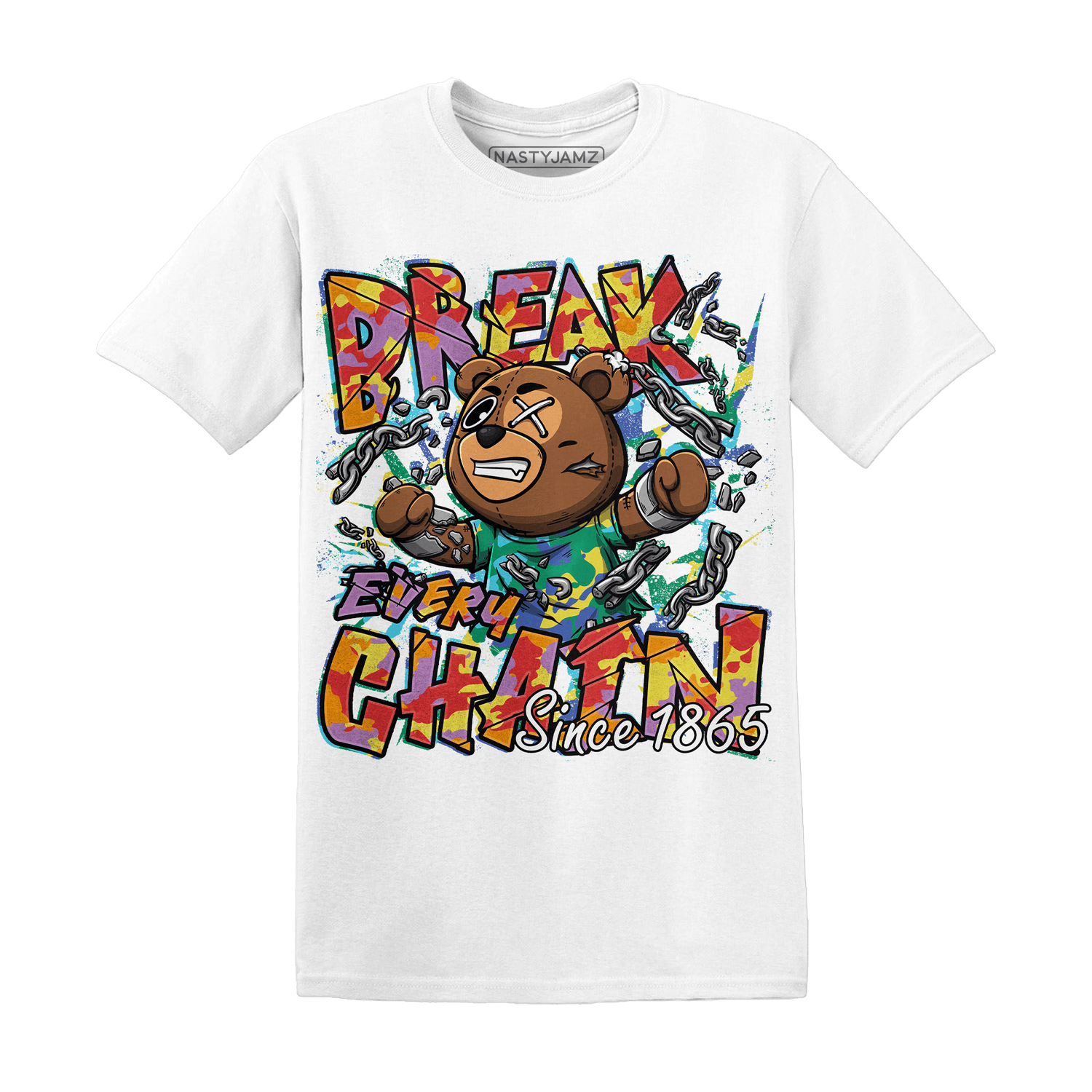 Mid GS Six Championships 1s T Shirt BER Break Chain - NastyJamz