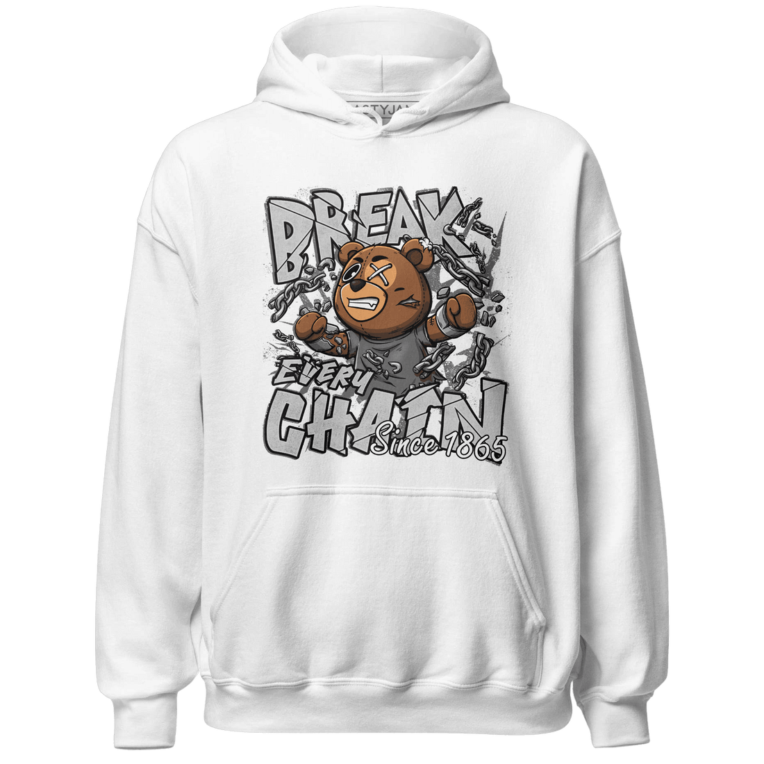 Retro High OG Black White 1s Hoodie Match BER Break Chain - NastyJamz