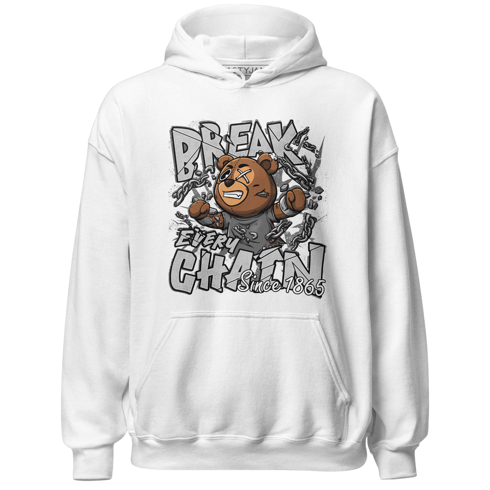 Retro High OG Black White 1s Hoodie Match BER Break Chain - NastyJamz