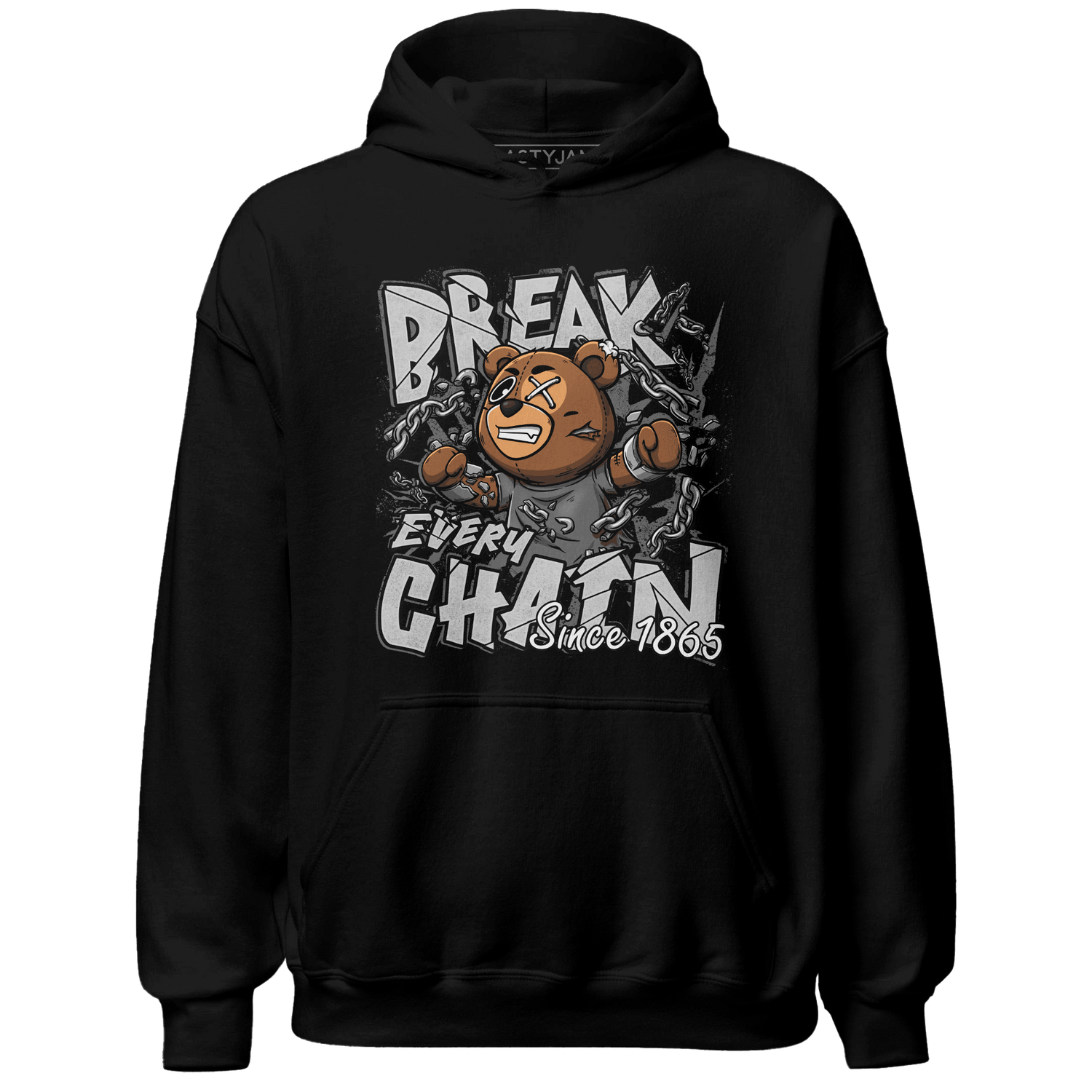Retro High OG Black White 1s Hoodie Match BER Break Chain - NastyJamz