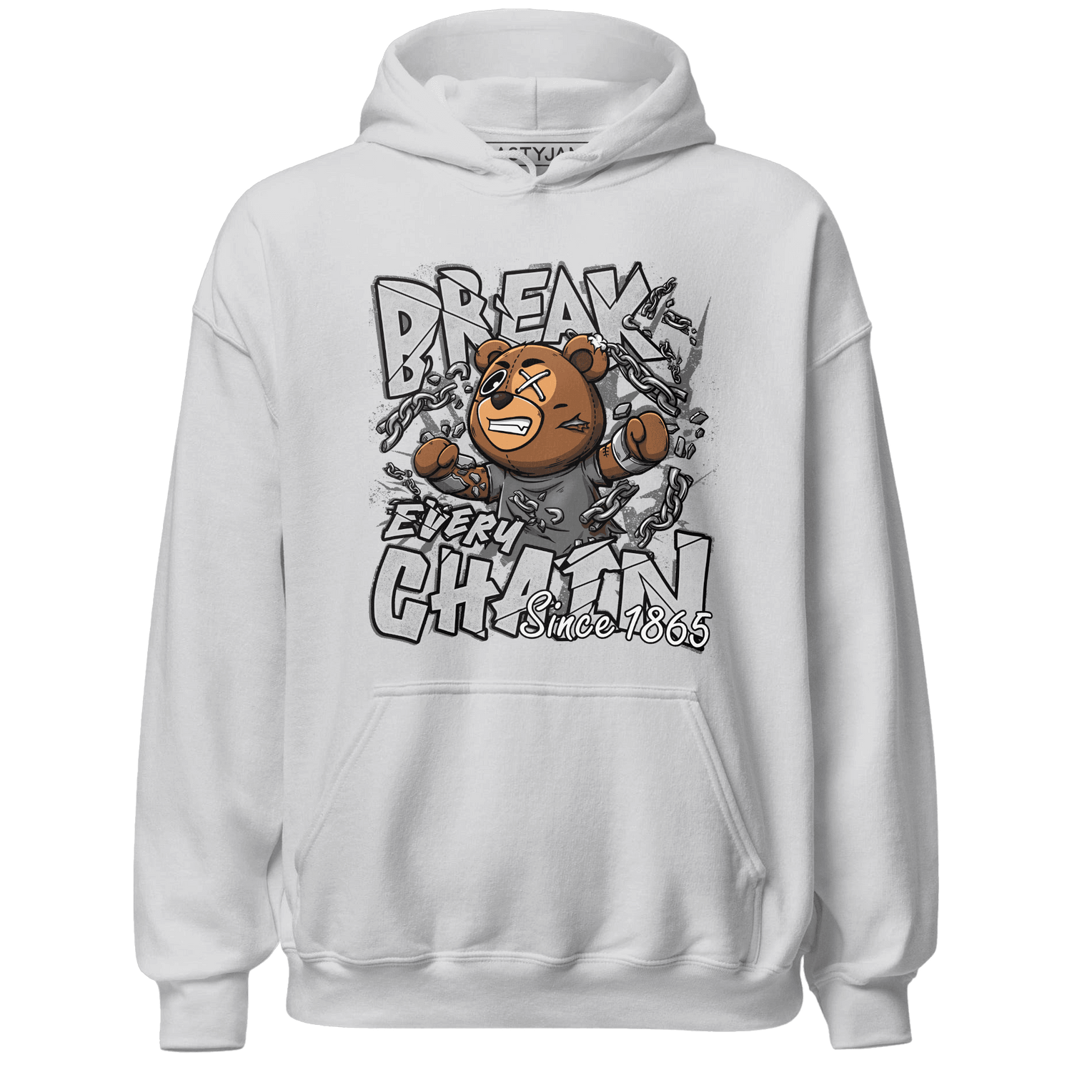 Retro High OG Black White 1s Hoodie Match BER Break Chain - NastyJamz