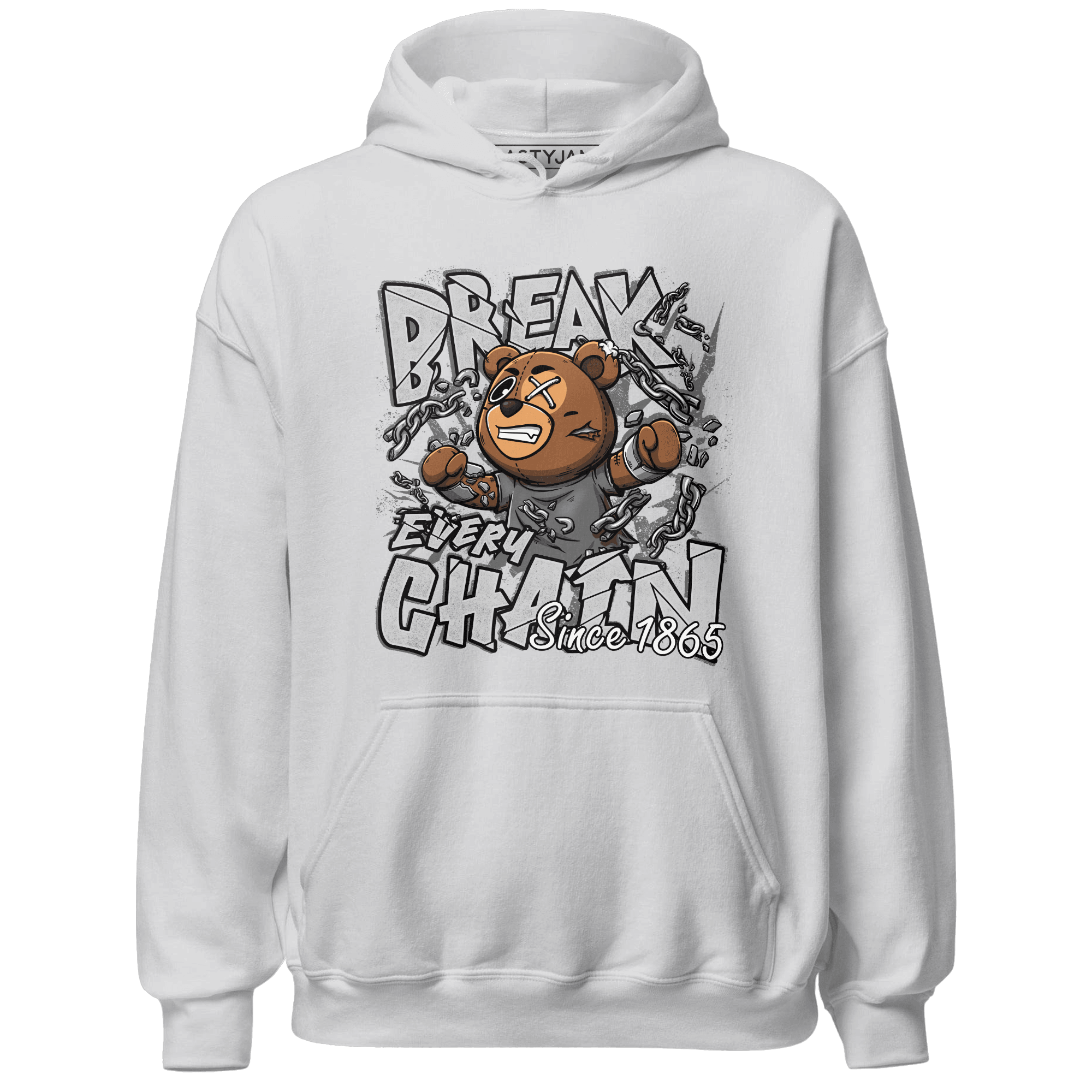 Retro High OG Black White 1s Hoodie Match BER Break Chain - NastyJamz