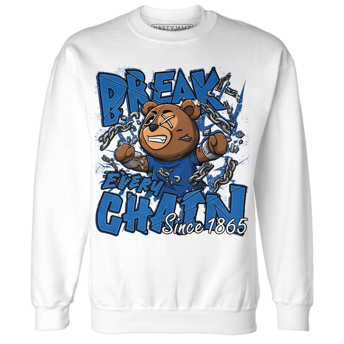 Royal Reimagined 1s Sweatshirt Match BER Break Chain - NastyJamz