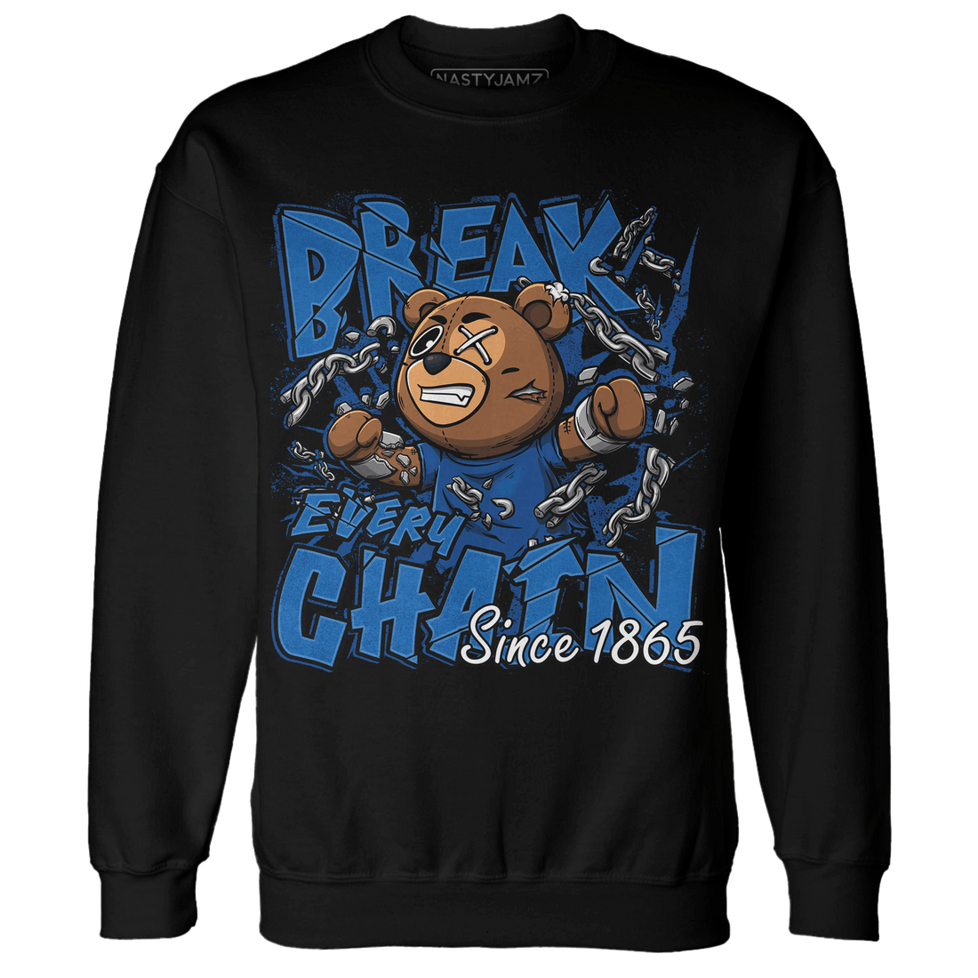 Royal Reimagined 1s Sweatshirt Match BER Break Chain - NastyJamz