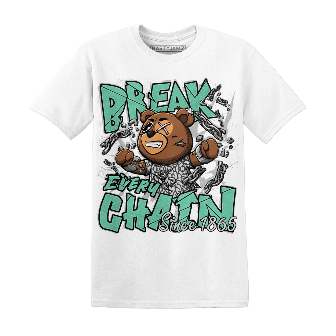 Green Glow 3s T Shirt BER Break Chain - NastyJamz