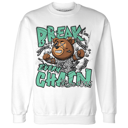 Green Glow 3s Sweatshirt Match BER Break Chain - NastyJamz
