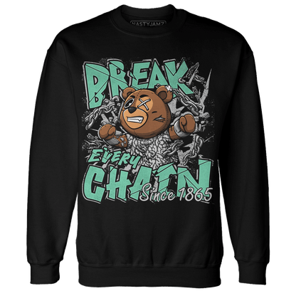 Green Glow 3s Sweatshirt Match BER Break Chain - NastyJamz