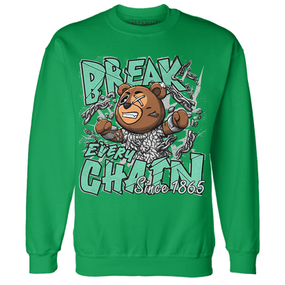 Green Glow 3s Sweatshirt Match BER Break Chain - NastyJamz