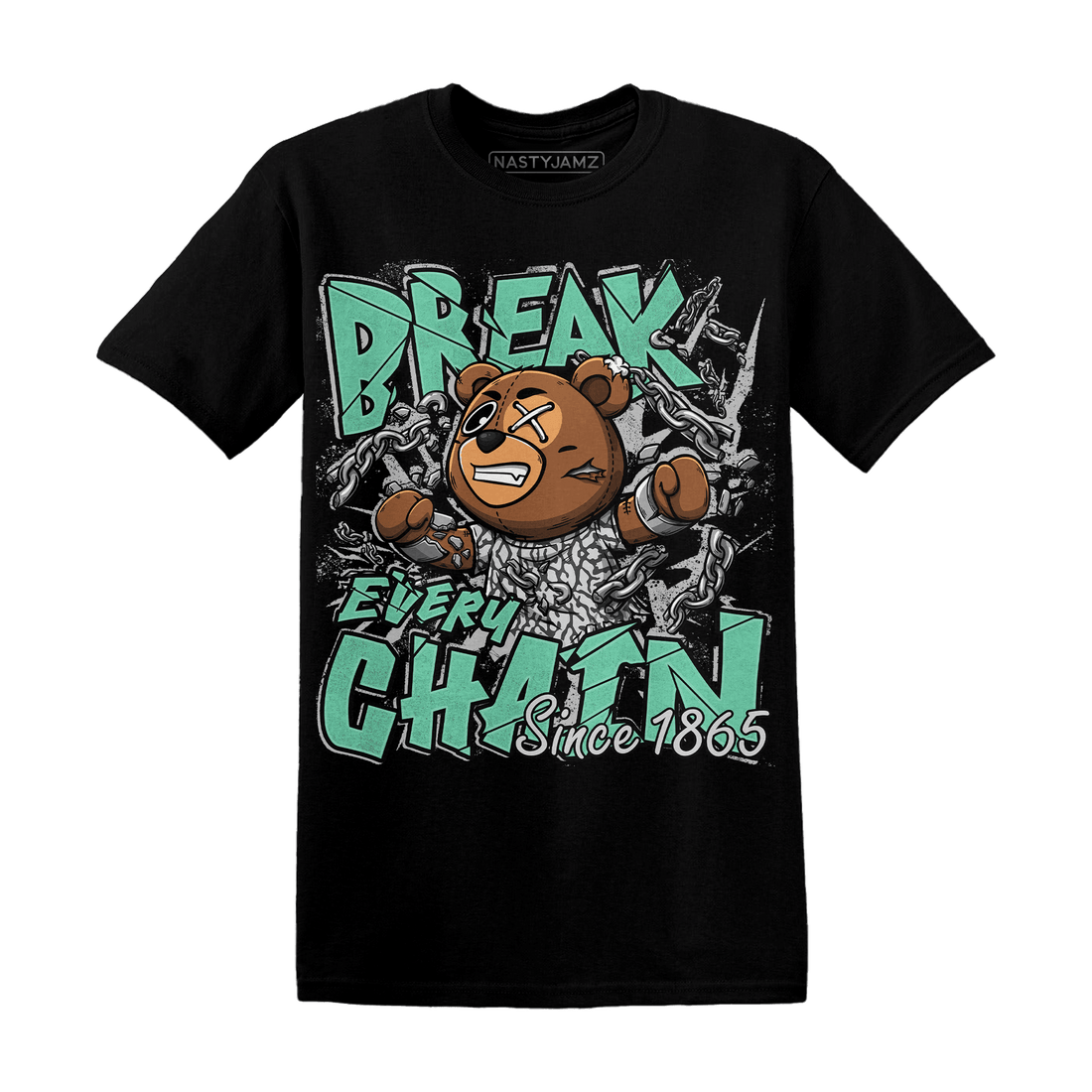 Green Glow 3s T Shirt BER Break Chain - NastyJamz