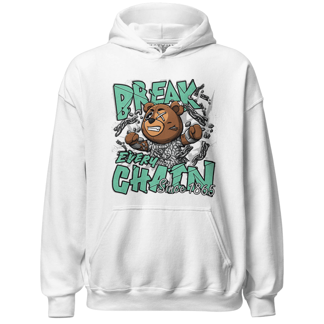 Green Glow 3s Hoodie Match BER Break Chain - NastyJamz