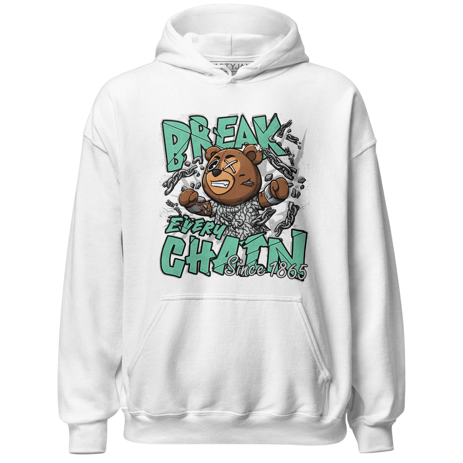 Green Glow 3s Hoodie Match BER Break Chain - NastyJamz